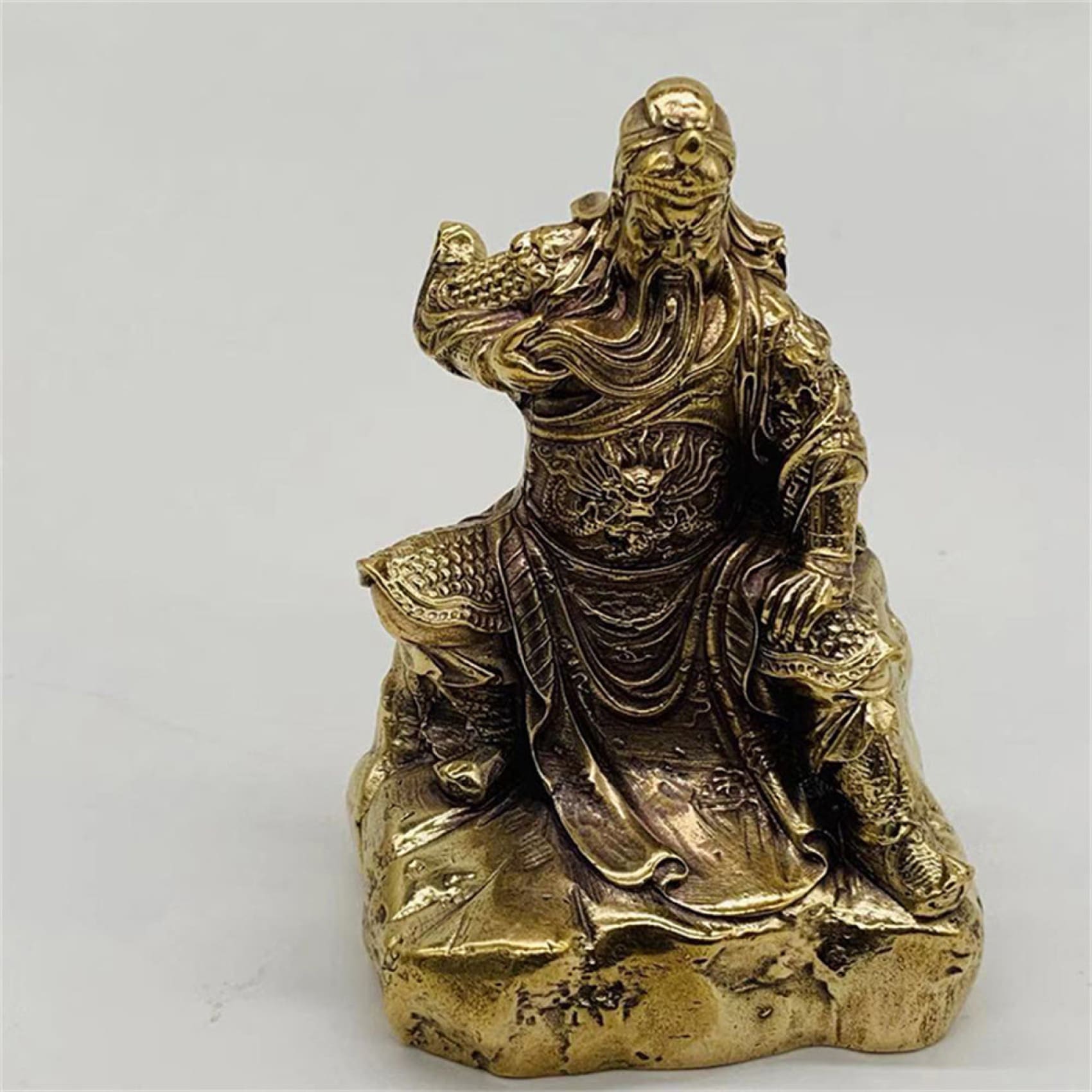 God of Wealth Statue Solid Brass - Brass Ornament Statue