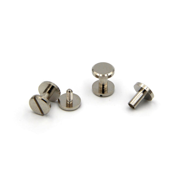 Gold&Silver Leather Work Chicago Screw Rivets 10x4x8mm - Silve / 1pcs - Leather Screw Rivets