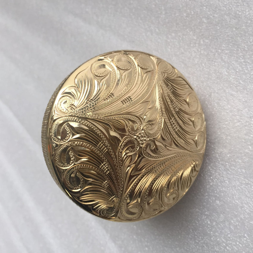 Hand Engraved Tang Cao Motorcycle Brass Gas Cap Fuel Tank Caps