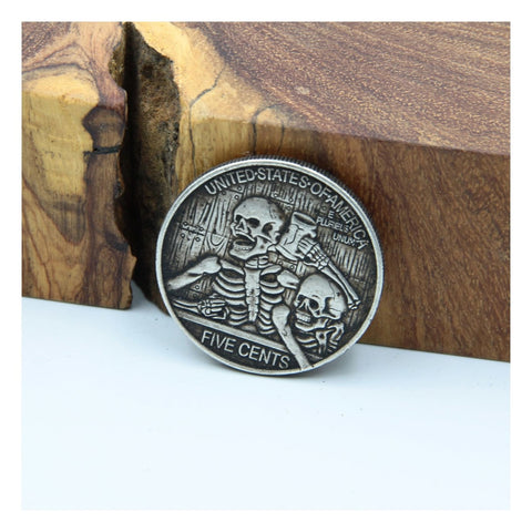 Hobo Skull Silver Coins - Metal Field