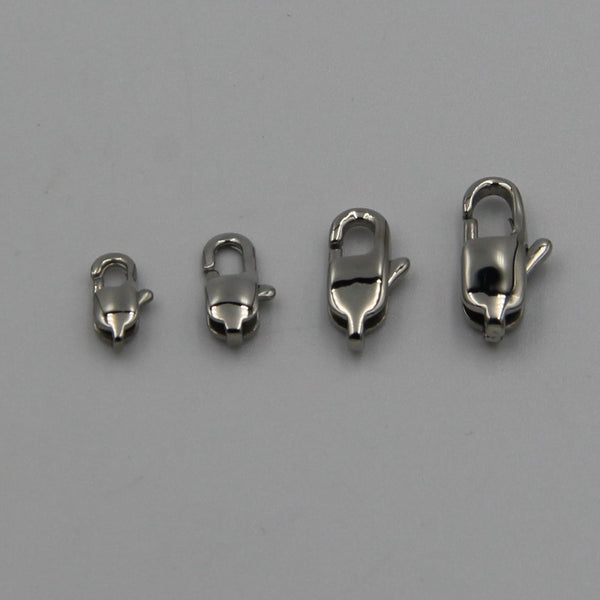 Flat Snap Closure, Jewelry Stainless Snap Hook, Necklace Bracelet Snap, Luxury Silver Hook