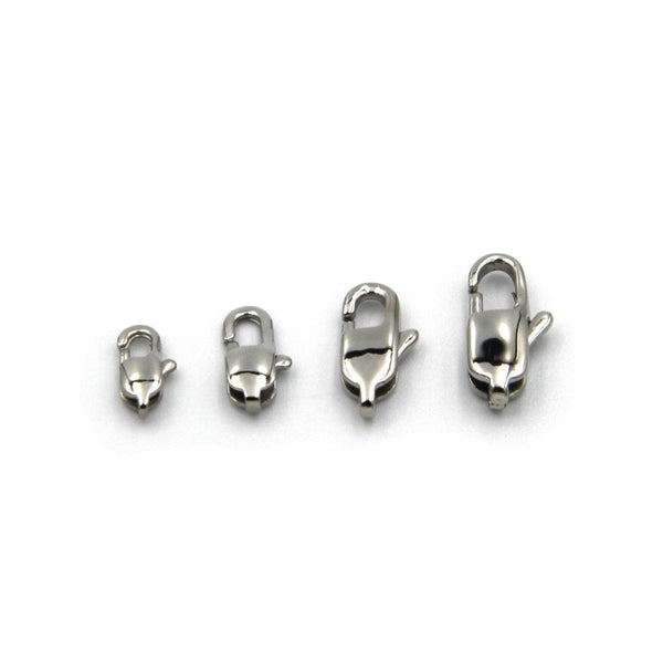 Flat Snap Closure, Jewelry Stainless Snap Hook, Necklace Bracelet Snap, Luxury Silver Hook