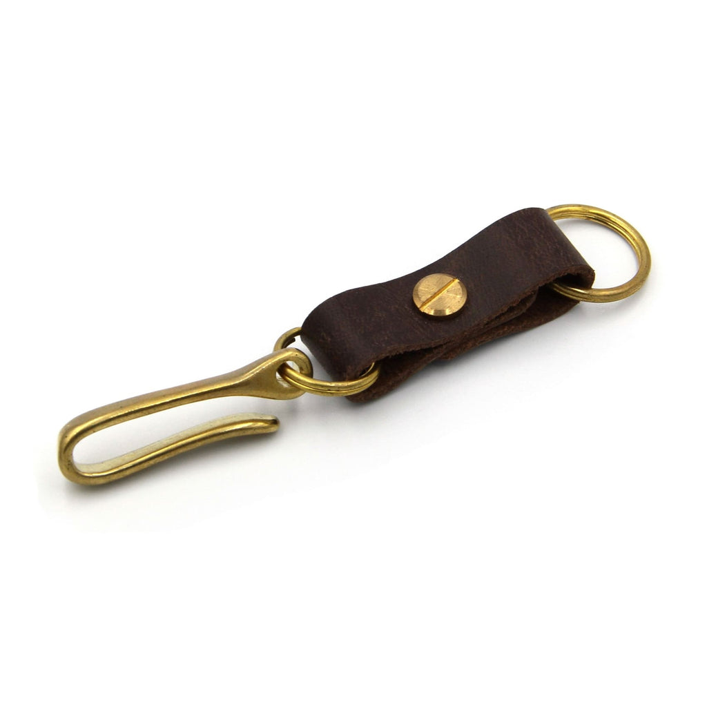 Keychain Fish Hook Hardware - (Solid Brass) Medium - 60mm by Rocky Mountain Leather Supply