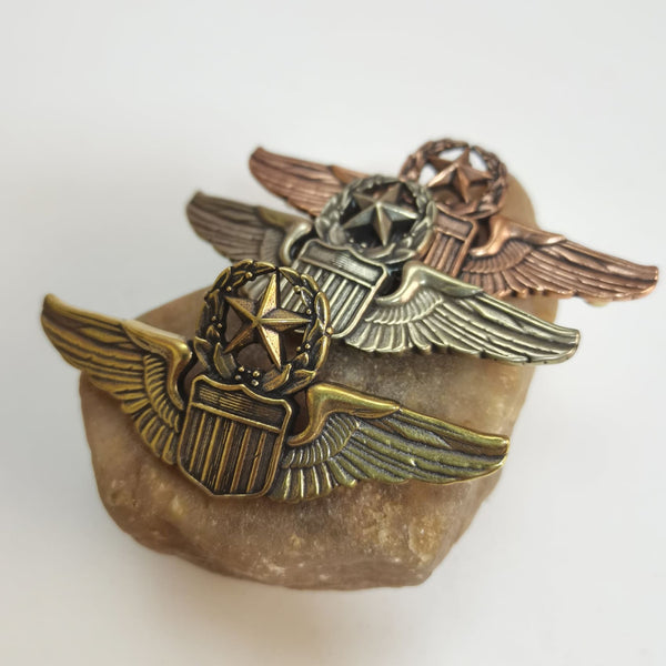 US Senior Pilot Wings Concho,US Air Force Badge Concho Screw Rivets Back,Leather Embellishment Hardwares