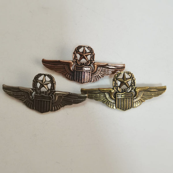 US Senior Pilot Wings Concho,US Air Force Badge Concho Screw Rivets Back,Leather Embellishment Hardwares