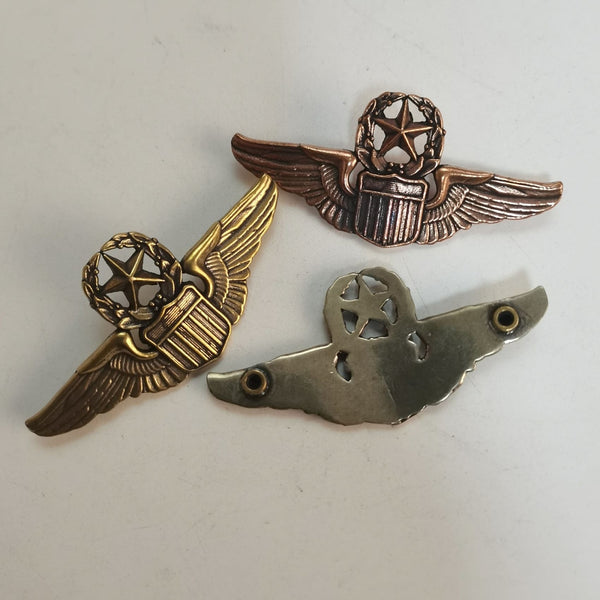 US Senior Pilot Wings Concho,US Air Force Badge Concho Screw Rivets Back,Leather Embellishment Hardwares