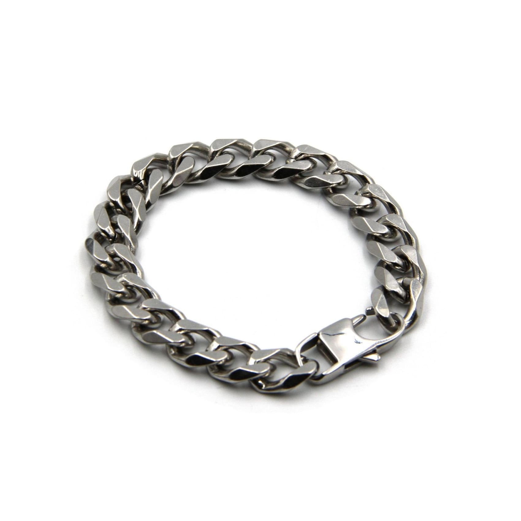 Engravable Black Watch Strap Bracelet For Men In Titanium