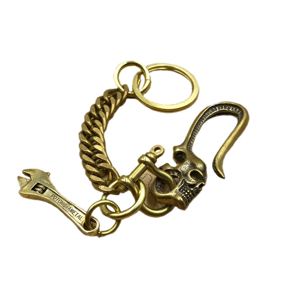 Handcrafted Gifts Skull Key Holder Mens Belt Decoration Keychain