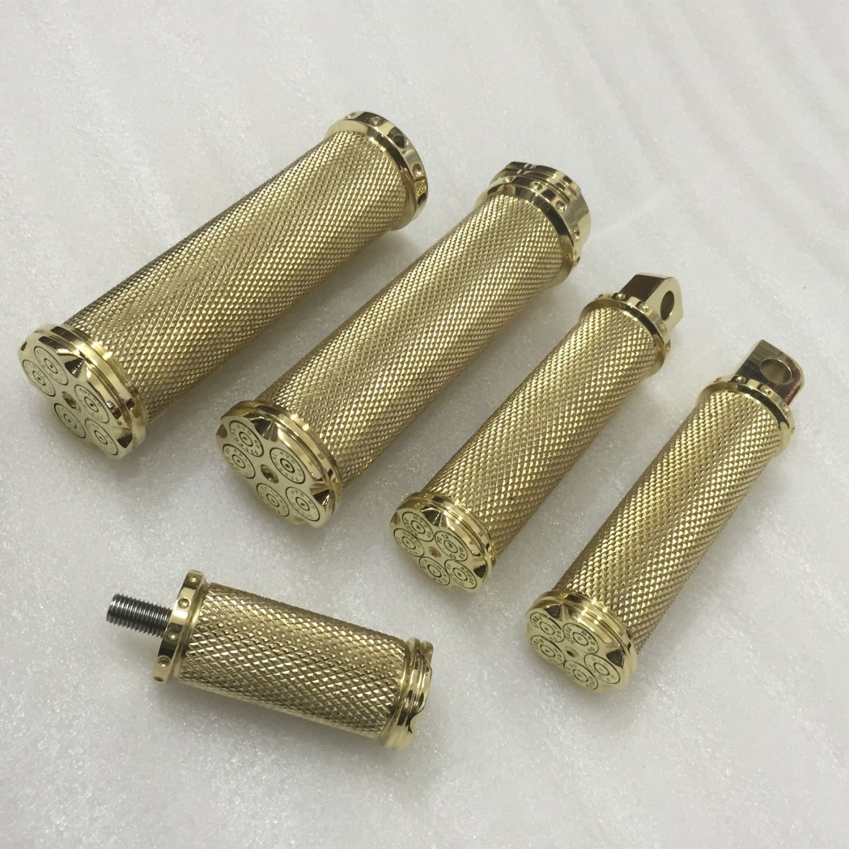 Motorcycle Brass Handlebar Grips+Foot Pedal+Shift Peg 5pcs/Set Custom –  Metal Field Shop