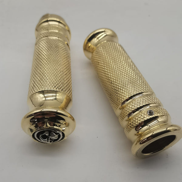 Motorcycle Custom Brass Skull Hand Grips For Motor Bike 8883/48/1200 - motorcycle brass parts