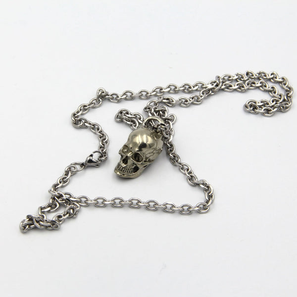 Necklace Skull Pendant Mens Jewellery Neck Chain - Metal Field