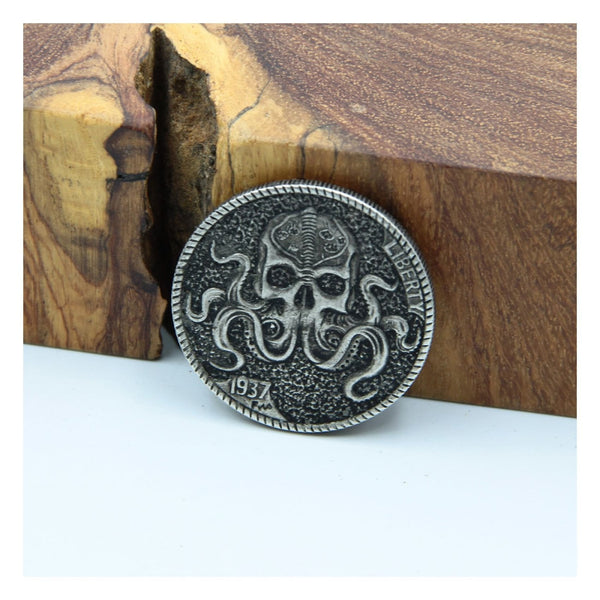 Octopus Monster Coin Leather Craft Stamp - Metal Field