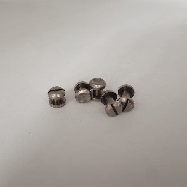 Old Silver Chicago Screw Button Concave Cap Leather Craft Rivets Purse Wallet Belt Fastener Studs 4/5/6/8/10mm - Screw Posts