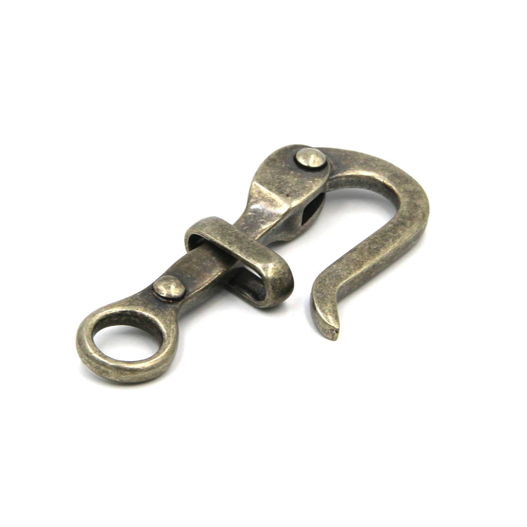 Old Silver Pirate Hook Belt Fastener Buckle Potong Metal Field Exclusive Buckle - 1pcs - Belt Buckles
