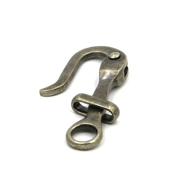 Old Silver Pirate Hook Belt Fastener Buckle Potong Metal Field Exclusive Buckle - Belt Buckles