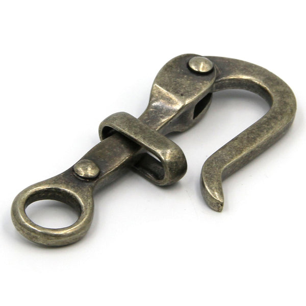 Old Silver Pirate Hook Belt Fastener Buckle Potong Metal Field Exclusive Buckle - Belt Buckles