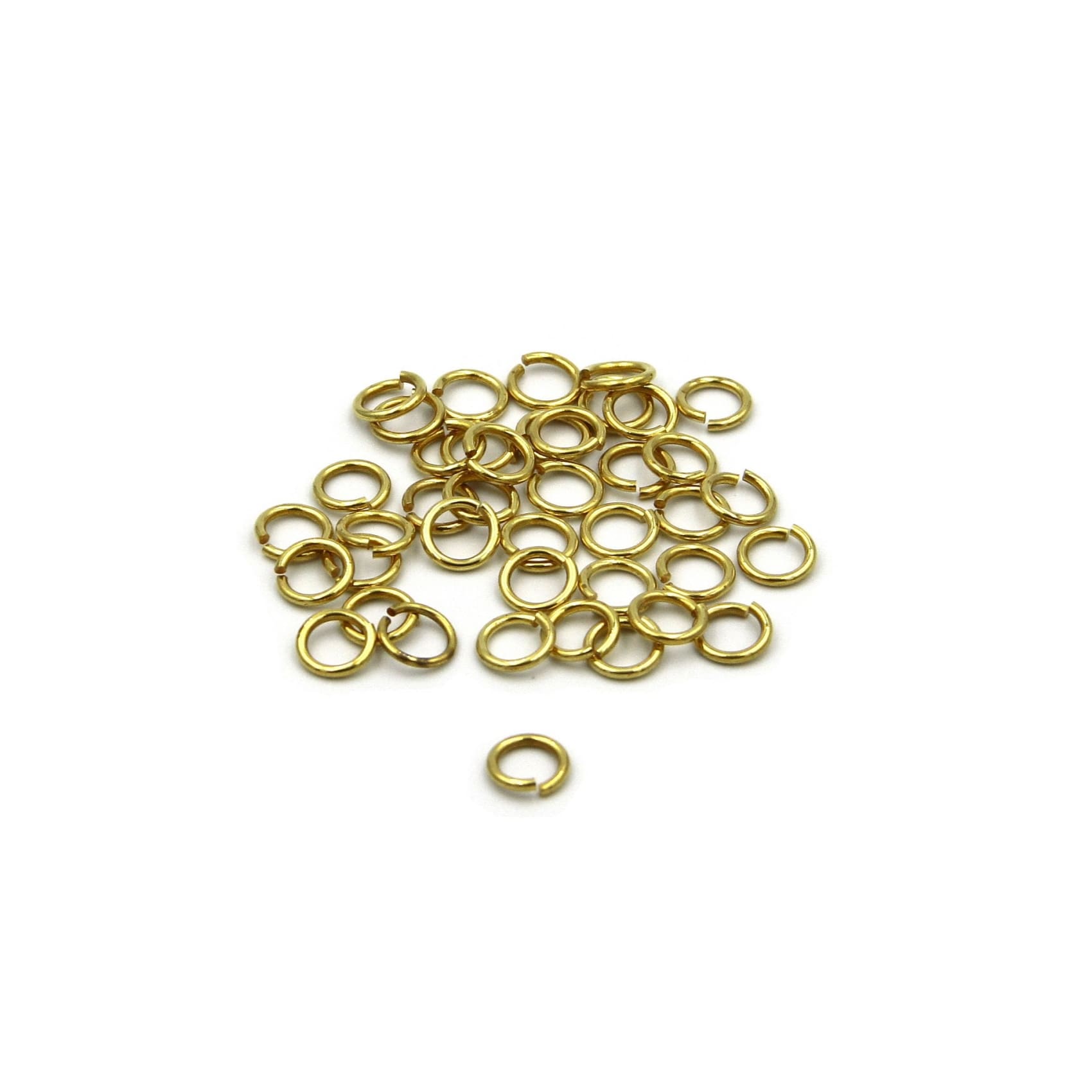 Solid Brass Split Keychain Ring 8 mm - Metal Field