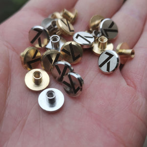 Personalized Logo Brass Chicago Screw Laser 8x (4-30mm) Leather Craft Screws