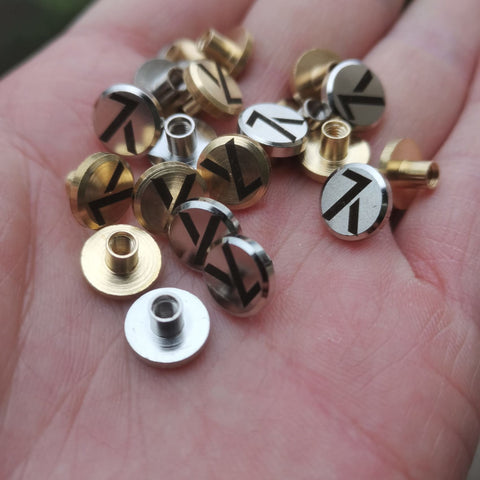 Personalized Logo Brass Chicago Screw Laser 8x (4-30mm) Leather Craft Screws