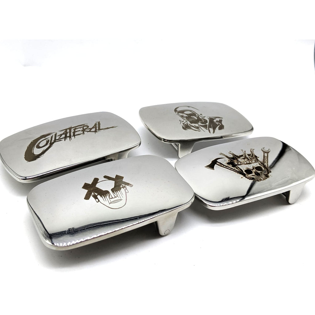 Personalized Logo Brass&Stainess Belt Buckle Laser Engraving Custom Ma ...
