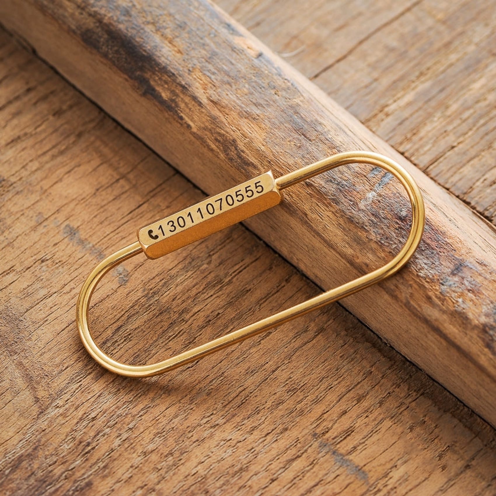 Personalized Text Brass Keychain Key Holder Gifts For Birthday,Friendship Gifts - Keychains