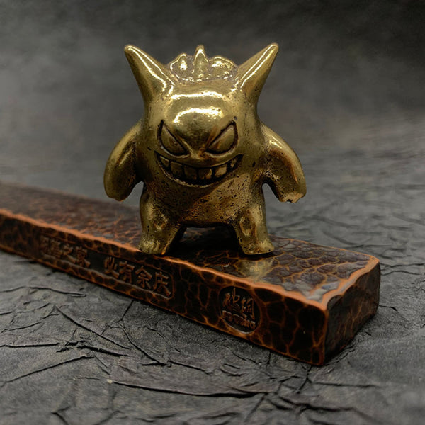 Pokemon Gengar Ghost Desk Children Knick Knack Sculpture Gifts - brass statue