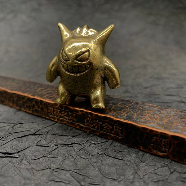 Pokemon Gengar Ghost Desk Children Knick Knack Sculpture Gifts - brass statue