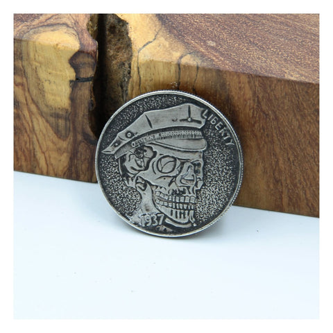 Police Skull Coin Penny - Metal Field