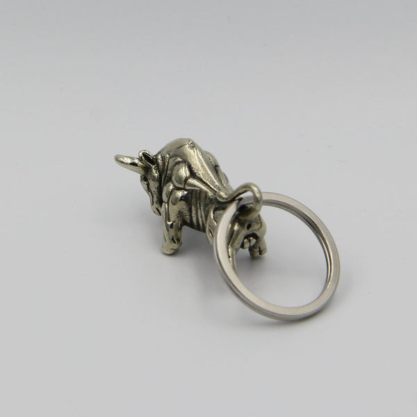 Brass Bull Keyring,Bull Pendant Keychain,Gift For Kids