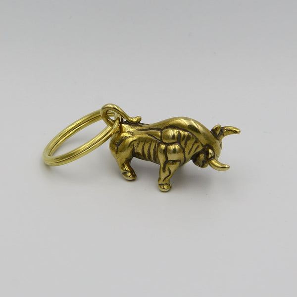 Brass Bull Keyring,Bull Pendant Keychain,Gift For Kids