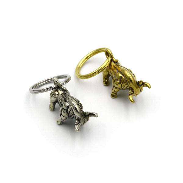 Brass Bull Keyring,Bull Pendant Keychain,Gift For Kids