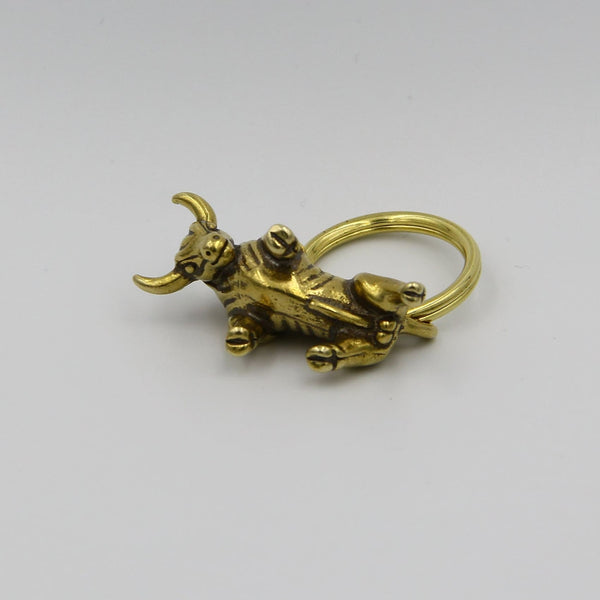 Brass Bull Keyring,Bull Pendant Keychain,Gift For Kids