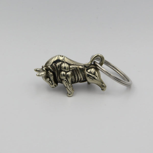 Brass Bull Keyring,Bull Pendant Keychain,Gift For Kids