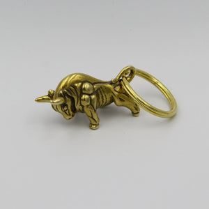 Brass Bull Keyring,Bull Pendant Keychain,Gift For Kids