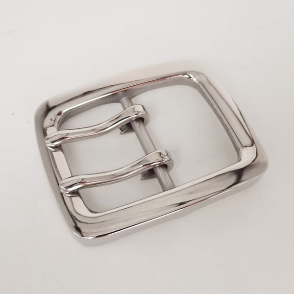 Premium Stainless Steel Double Pin Buckle Anti Allergy Belt Buckle 40 mm - Belt Buckles Stainless