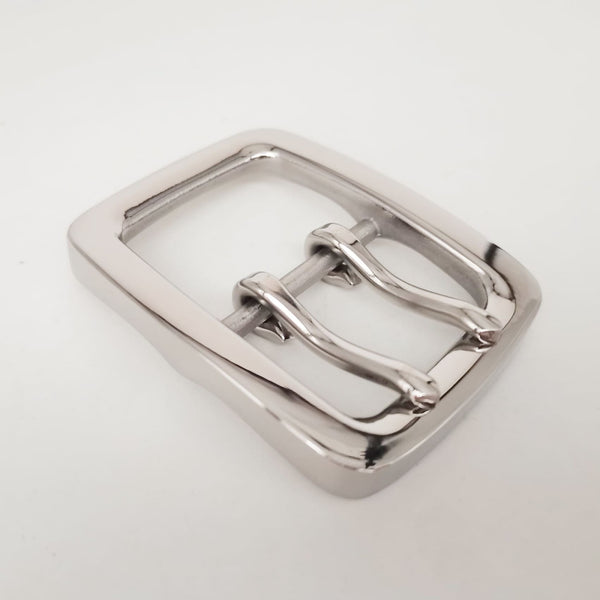 Premium Stainless Steel Double Pin Buckle Anti Allergy Belt Buckle 40 mm - Belt Buckles Stainless
