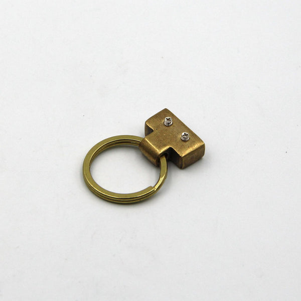 Retro Brass Leather Key Fob Auto Keychain Key Cover - Keychains