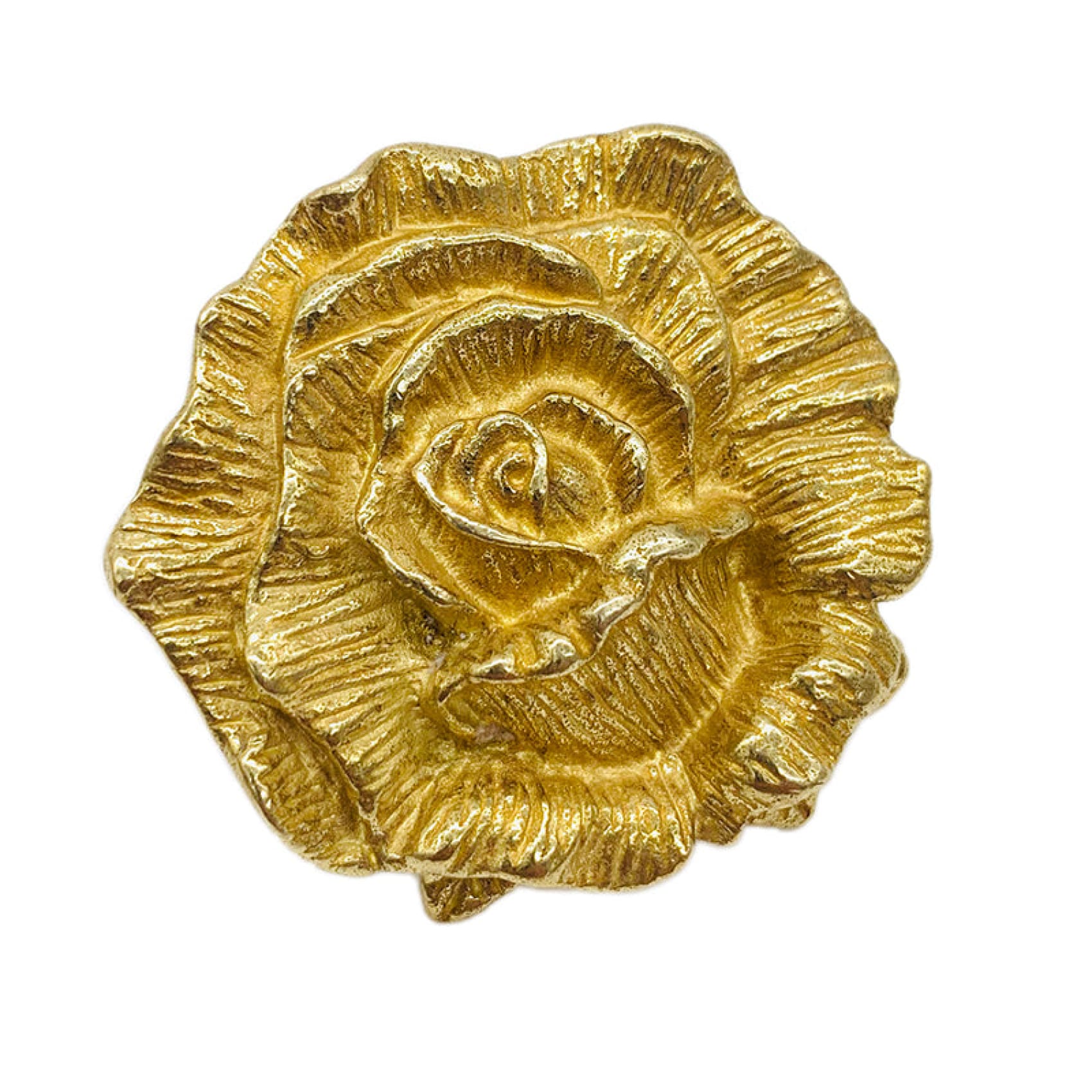 Rose Flower Bedroom Kitchen Closet Drawer Pulls Brass Handles 42*43mm Home Decoration - Concho