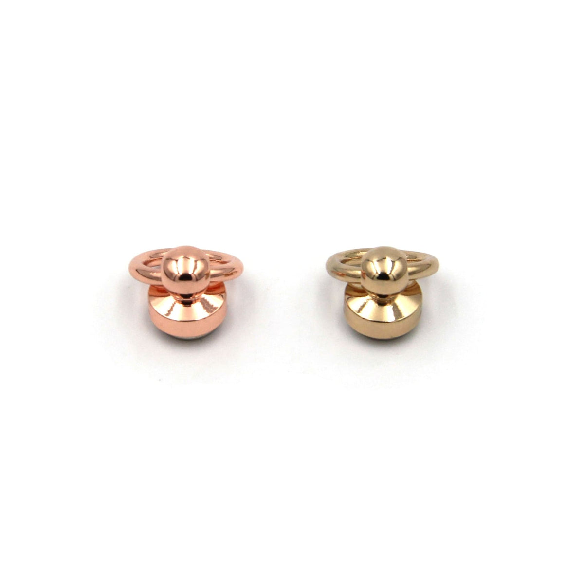 Rose Gold/Gold/Silver Swivel Ring Loop Rivets Leather Screws with Loop ...