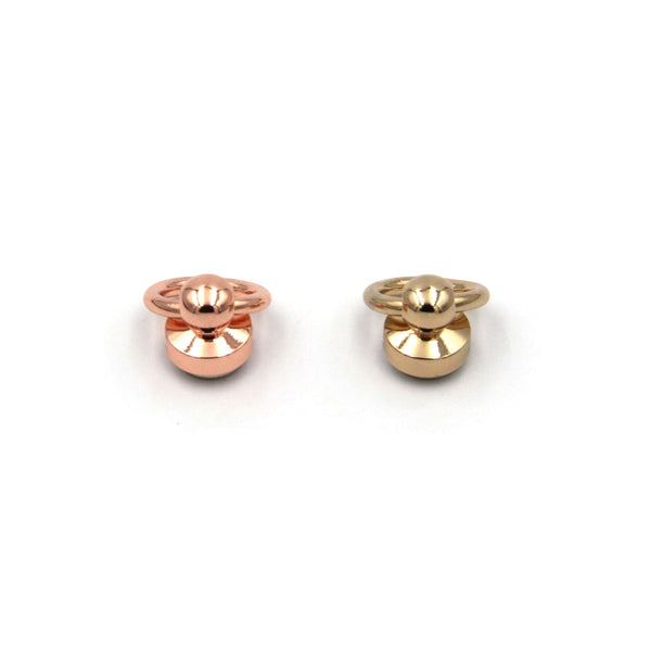 Rose Gold/Gold/Silver Swivel Ring Loop Rivets Leather Screws with Loop - Rivets