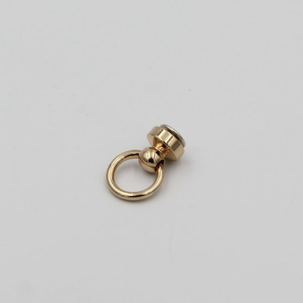 Rose Gold/Gold/Silver Swivel Ring Loop Rivets Leather Screws with Loop - Rivets