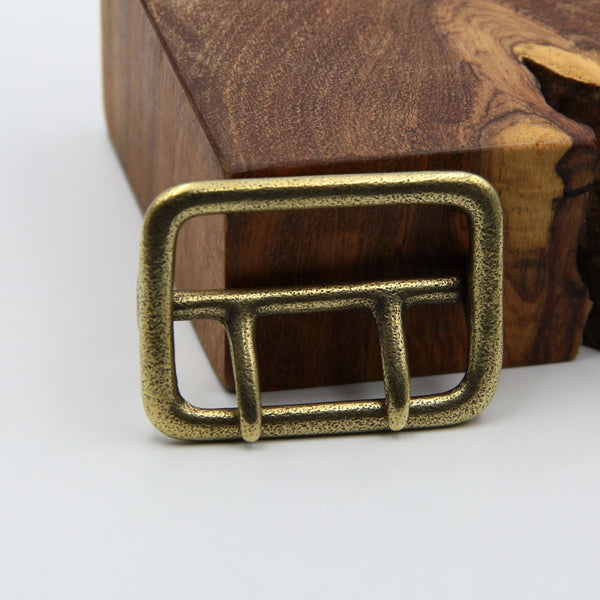 Sam Browne Buckle Large Buckle Double Pin Brass 45 mm - Belt Buckles Brass