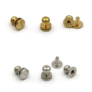 Brass Screw Button 8x6x8 mm - Metal Field Shop