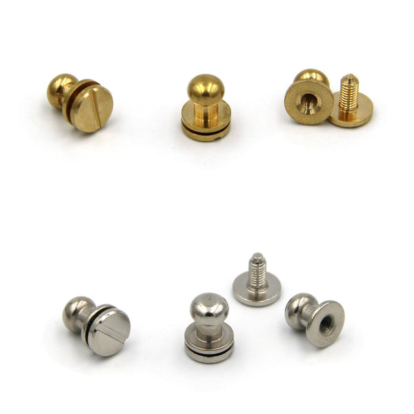 Brass Screw Button 8x6x8 mm - Metal Field Shop