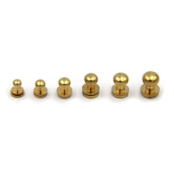 Brass Screw Button 9x7x9 mm - Metal Field Shop
