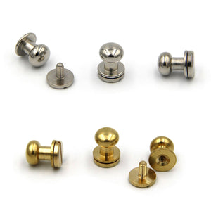 Brass Screw Button 10x9x10 mm - Metal Field Shop