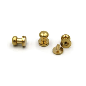 Brass Screw Button 10x9x10 mm - Metal Field Shop