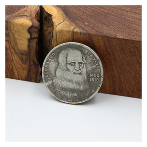 Silver Penny Coin Italy Leonardo Da Vinci Token 1452/1519 - Metal Field