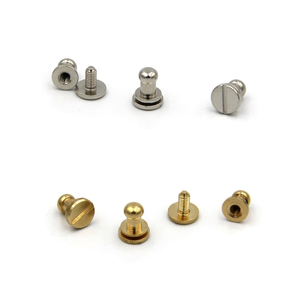 Brass Screw Button 7x5x8 mm - Metal Field Shop