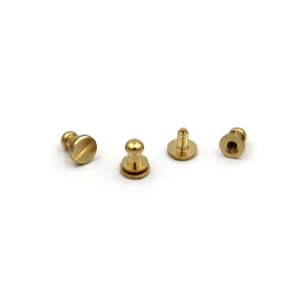 Brass Screw Button 7x5x8 mm - Metal Field Shop